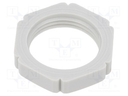 Nut; PG13,5; polyamide; light grey; -20÷90°C