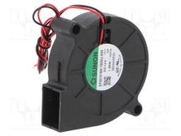 Fan: DC; blower; 12VDC; 51.6x51.7x15mm; 9.17m3/h; 45.8dBA; 6200rpm