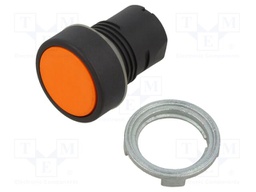 Switch: push-button; 22mm; Stabl.pos: 1; orange; none; IP65; flat