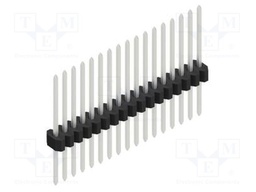 Connector: pin strips; pin header; male; PIN: 17; 1.27mm; THT; 1x17