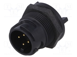 Connector: circular; socket; male; PIN: 4; Buccaneer 4000; THT; 5A