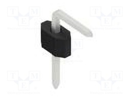 Connector: pin strips; pin header; male; PIN: 1; 1.27mm; THT; 1x1