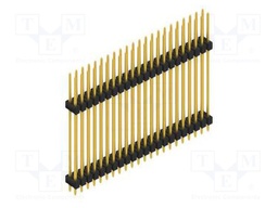 Connector: pin strips; pin header; male; PIN: 44; 2.54mm; THT; 2x22