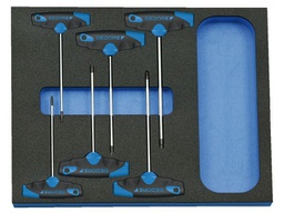 Kit: screwdrivers; in a foam tray; Torx®; tool trolley; 6pcs.