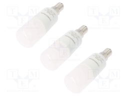 LED lamp; warm white; E14; 100/240VAC; 550lm; 7W; 240°; 3000(typ)K