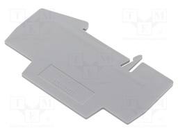 End/partition plate; grey; Width: 2mm; Ht: 53mm; L: 88.7mm