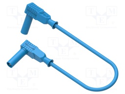Test lead; 12A; angular banana plug 4mm,both sides; insulated