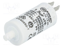 Capacitor: motors, run; 1.5uF; 475VAC; Ø28x55mm; -25÷85°C; ±5%