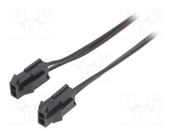 Cable; Micro-Fit 3.0; male-male; PIN: 2; 0.2m; 4A; Insulation: PVC