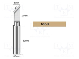 Tip; knife; 5mm; for soldering station; BK90