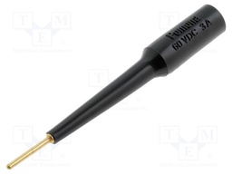 Test probe; 13A; black; Tip diameter: 1.6mm; Socket size: 4mm