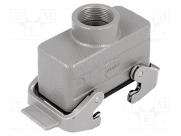 Enclosure: for Han connectors; Han; size 16B; for cable; straight