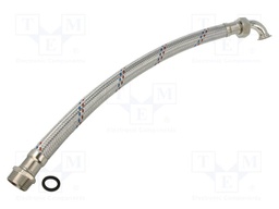 Angled anti-vibration hose; 0.5m; Hydraulic connection: 1"