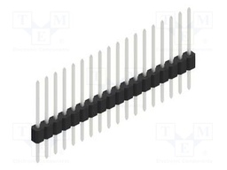 Connector: pin strips; pin header; male; PIN: 18; 1.27mm; THT; 1x18