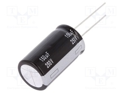 Capacitor: electrolytic; THT; 150uF; 250VDC; Ø18x31.5mm; ±20%