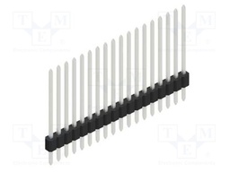 Connector: pin strips; pin header; male; PIN: 18; 1.27mm; THT; 1x18