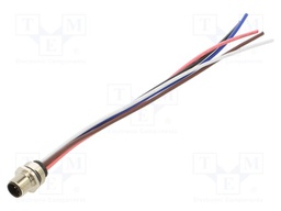 Connector: M12; socket; male; straight; with lead; PIN: 5; 2.08mm2