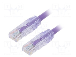 Patch cord; TX6A™ 10Gig,U/UTP; 6a; solid; Cu; PVC; violet; Len: 5m