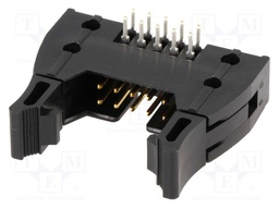 Socket; IDC; male; PIN: 10; angled 90°; THT; gold-plated; 2.54mm