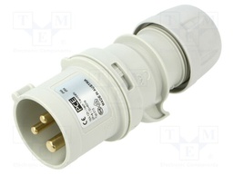 Connector: AC supply; plug; male; 16A; IEC 60309; IP44; straight