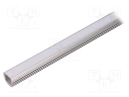 Profiles for LED modules; transparent; oval; L: 1m; aluminium