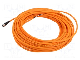 Connection lead; M8; PIN: 3; straight; 20m; plug; 4A; -40÷90°C; IP67