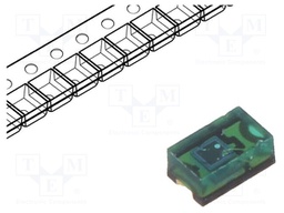 Phototransistor; 0805; λp max: 550nm; 6V; 60°; Lens: green