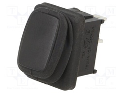 ROCKER; SPST; Pos: 2; OFF-ON; 10A/24VDC; black; IP65; none; UL94V-2