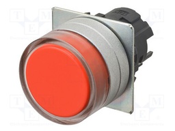 Switch: push-button; 22mm; Stabl.pos: 1; flat; Pos: 2