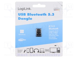 BT adapter; USB A; Bluetooth 5.3 + EDR; USB; 3Mbps; 20m