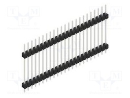 Connector: pin strips; pin header; male; PIN: 23; 2.54mm; THT; 1x23