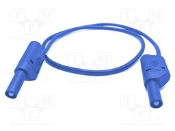Test lead; 32A; banana plug 4mm,both sides; Urated: 1kV; blue