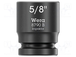 Socket; 6-angles,inch,socket spanner,impact; HEX 5/8"; 3/8"