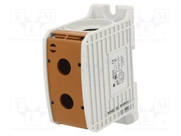 Splice terminal: rail; STB; 300mm2; ways: 1; terminals: 2; brown