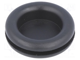 Grommet; with bulkhead; Ømount.hole: 19mm; Øhole: 16mm; rubber