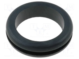 Grommet; Ømount.hole: 19mm; Øhole: 16mm; rubber; black
