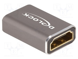 Adapter; HDMI socket,both sides; High Speed + Ethernet; metal