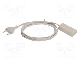 Extension lead; 2x0.75mm2; without earthing; Sockets: 1; PVC; 3m