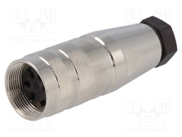 Connector: M16; female; for cable; IP65,IP67; plug; soldering; 300V
