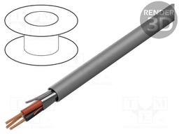 Wire; shielded,Al-PET foil; PVC; grey; 300V; 305m; CPR: Eca; 1000ft