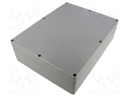Enclosure: multipurpose; X: 230mm; Y: 300mm; Z: 86mm; ABS; light grey