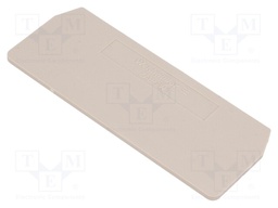End/partition plate; Application: ZDU2.5/4AN; beige; wemid