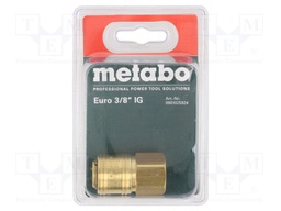Quick connection coupling EURO; Mat: brass; Int.thread: 3/8"