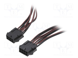 Cable; Micro-Fit 3.0; male-male; PIN: 8; 0.4m; 4A; Insulation: PVC