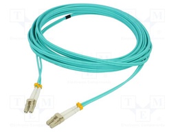 Fiber patch cord; OM4; LC/UPC,both sides; 7.5m; LSZH; turquoise