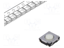 Microswitch TACT; SPST; Pos: 2; 0.02A/15VDC; SMT; none; 0.5N; 2.5mm