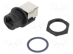 Socket; coupler; PIN: 8; Layout: 8p8c; RJ45 socket,both sides; IP67