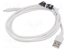 Cable; USB 2.0; USB A plug,USB B micro plug; nickel plated; 1m