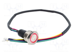 Switch: vandal resistant; SPDT; 3A/250VAC; IP67; ON-ON; red; 3V