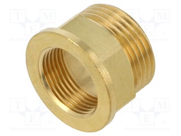 Male-female,reductive,hexagonal; brass CW617N; BR